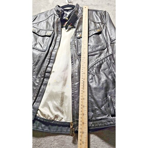 Belstaff Leather Jacket Men LG RARE Italy Racer Biker Motorcycle Pilot Top Gun - Picture 10 of 16